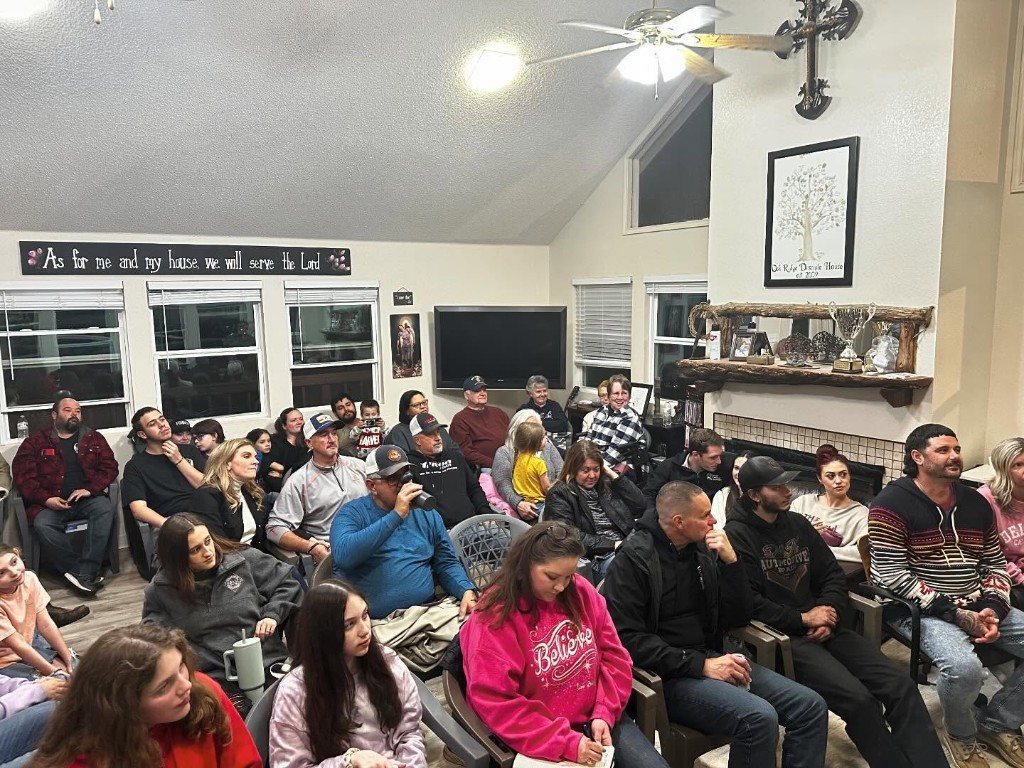 Family and friends gathered at Oak Ridge Disciple House