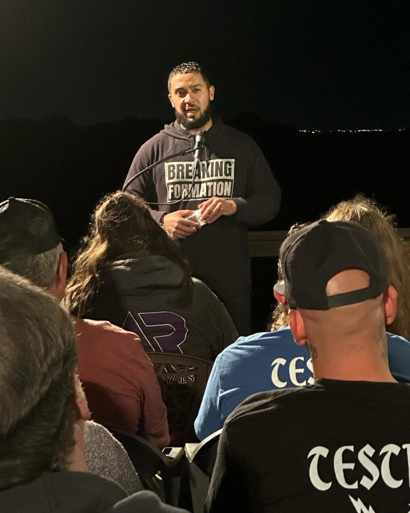 Guest speaking at an Oak Ridge testimony night